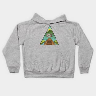 enjoy paradise triangle Kids Hoodie